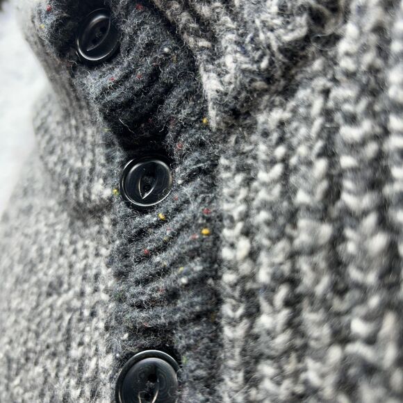 True Measure by JL Powell Sweater Mens 2XL Gray Wool Mock Neck Granola Heavy Y2K - Picture 3 of 14